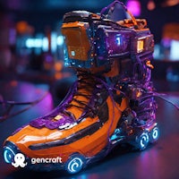 a pair of shoes with lights on them